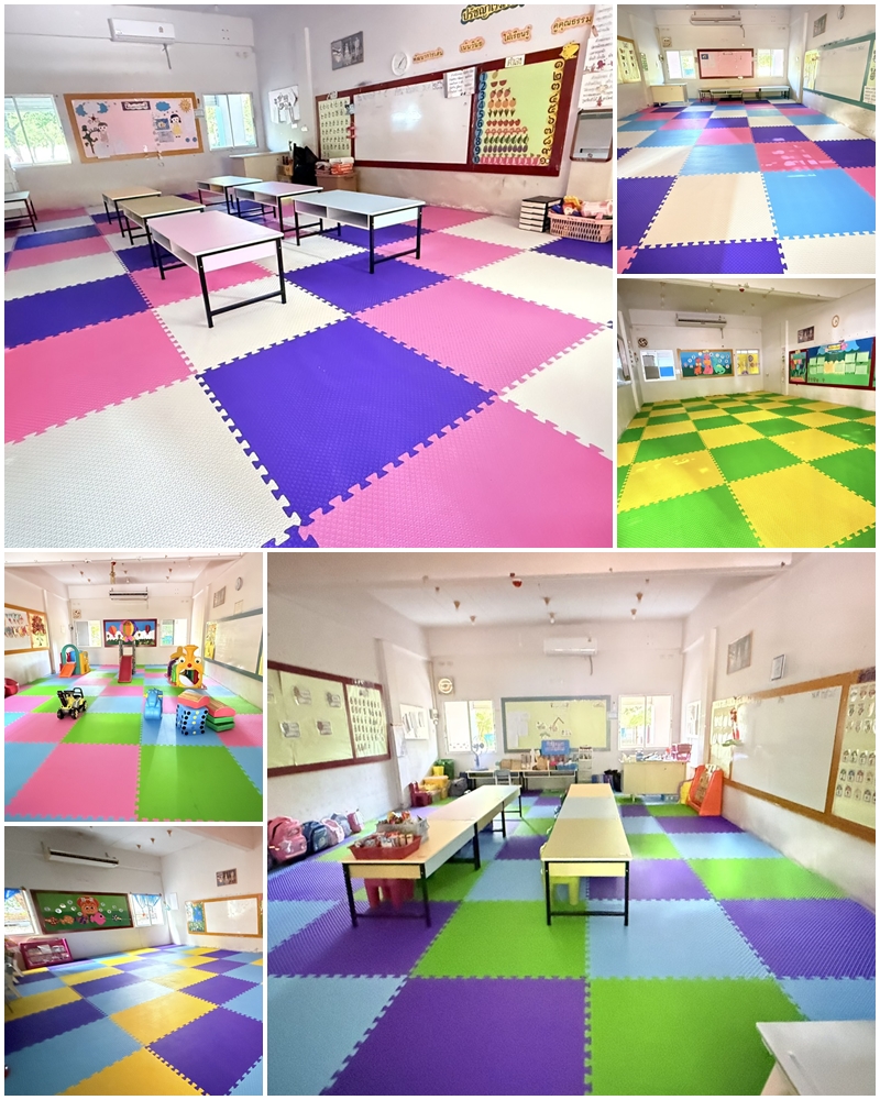 พื้นห้องสีสันสำหรับน้องๆอนุบาล เพิ่มการเรียนรู้ สนุกกับการเรียน